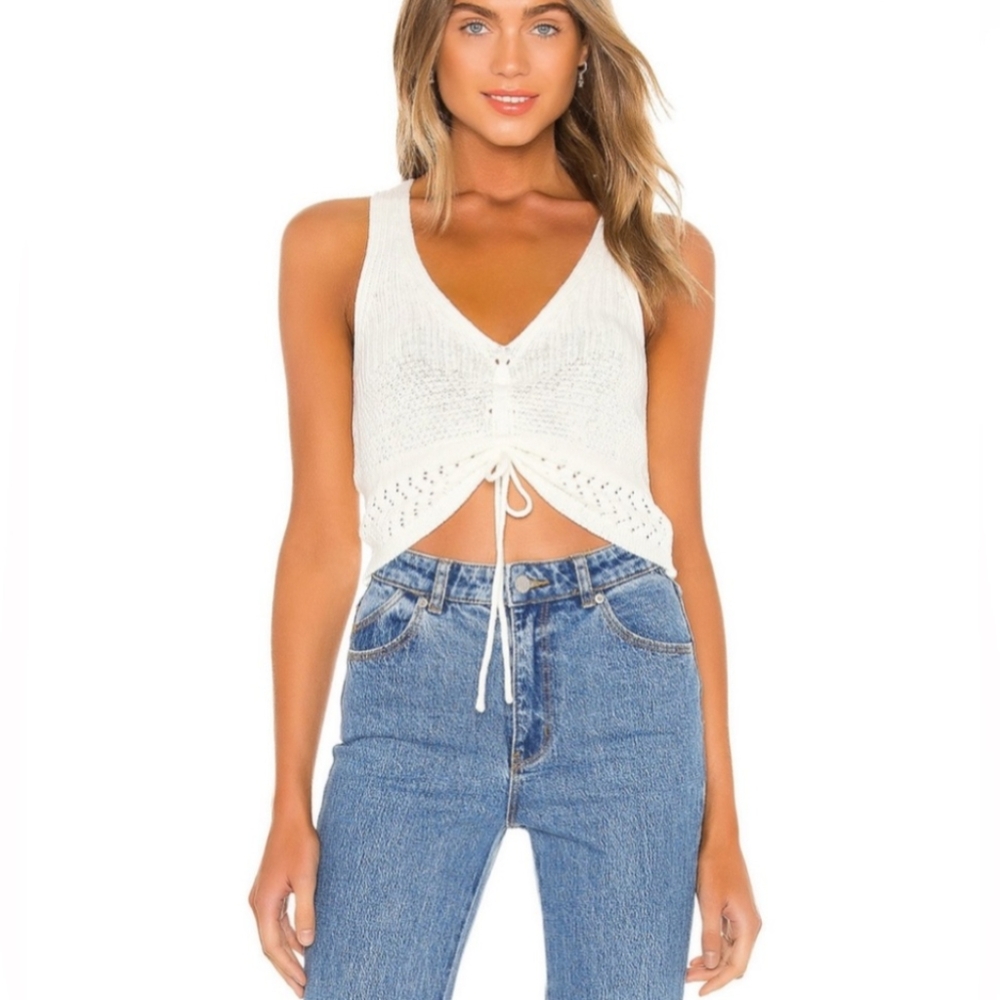 Superdown Khloe Ruched Knit Top